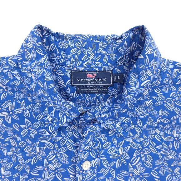 NEW Vineyard Vines Slim Fit Murray Shirt Hawaiian Floral Button Down Resort Y2k - Picture 2 of 8